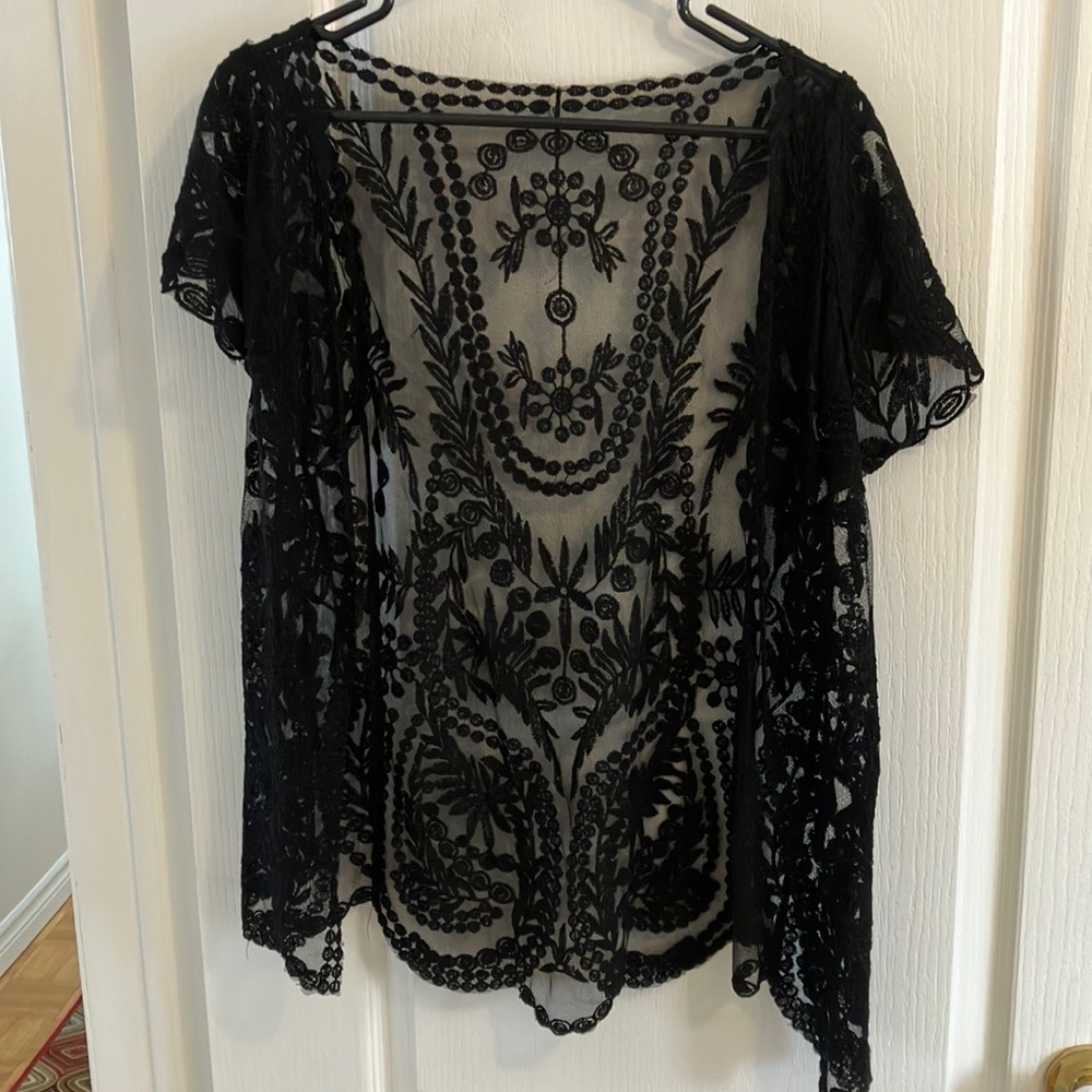 Black Lace Dressy Coverup